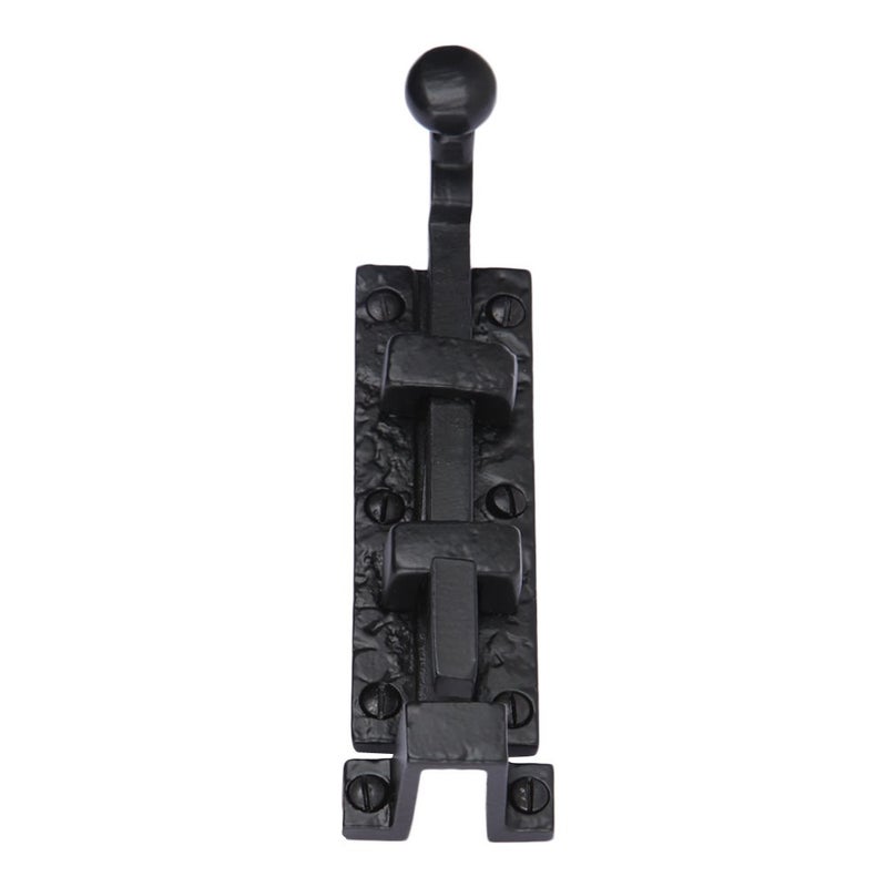 A29 Door Slide Bolt Latch, 5 3/8 X 1 1/2 inches with 3 Gate Latch, Sliding Barrel Bolt, Surface Bolt Door Lock Latch for Gates, Cabinets and Doors, Iron Black Powder Coat Finish - Image 2